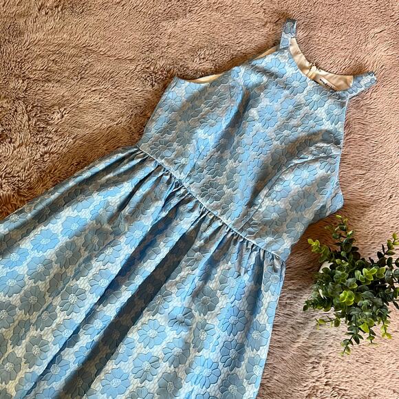 NWOT Wendy Bird Light Icy Blue Floral Formal Party Halter Dress Size: 6 - Picture 2 of 16